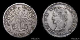 Bolivia. 8 Soles 1860 FJ. KM138.6