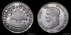 Bolivia. 4 Soles 1857 FJ. KM123.2