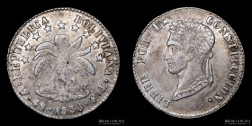 Bolivia. 4 Soles 1858 FJ. KM123.2