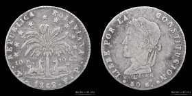 Bolivia. 2 Soles 1862 FP. KM135.2