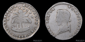 Bolivia. 1/2 Sol 1858 PAZ P. KM127