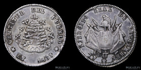 Bolivia. 1 Sol 1865. Al ejercito leal de Diciembre. RTB 258