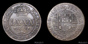 Brasil. Joao VI. 80 Reis 1821 R. KM342.2