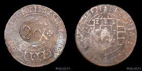 Brasil. Joao VI. 20 Reis 1821 R. Carimbo 20 Reis. Para. KM316