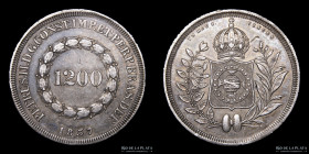 Brasil. Pedro II. 1200 Reis 1837. KM454