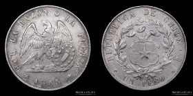 Chile. 1 Peso 1855. KM129