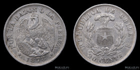 Chile. 20 Centavos 1878. KM 159.1