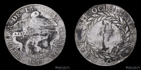 Colombia. 8 Reales 1839 RS. Bogota. KM98