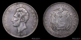 Ecuador. 1 Sucre 1889. KM53.1