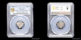 Paraguay. 1 Real. Resello s/Bolivia 4 Soles fraccionado