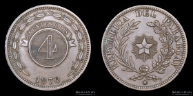 Paraguay. 4 Centesimos 1870. Shaw. KM4.1