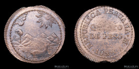 Peru. Quarto de Peso 1823. KM138