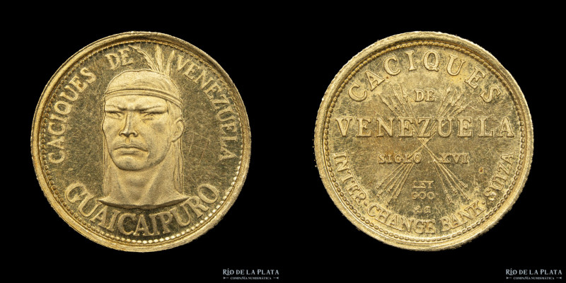 Venezuela. Caciques. Guaicaipuro. Token. Oro 900; 14mm; 1.49g. (UNC)

Estimate...