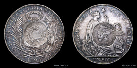 Guatemala. 1/2 Real 1894. Resello s/ Peru 1894. KM224