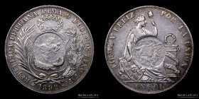 Guatemala. 1/2 Real 1894. Resello s/ Peru 1892. KM224