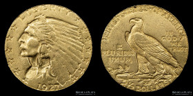 USA. 2 1/2 Dollars 1927. Indian Head. KM129