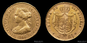 España. Isabel II. 4 Escudos 1866. KM631.1