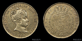 España. Isabel II. 80 Reales 1840 PS. KM578.1