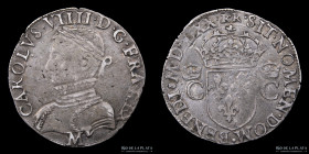 Francia. Charles IX. Teston 1570 M Toulouse. Dy1063
