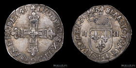Francia. Louis XIV. 1/4 Ecu 1645 L Bayonne. Dy1451