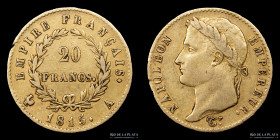 Francia. Napoleon I. 20 Francs 1815 A. KM705.1