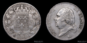 Francia. Louis XVIII. 5 Francs 1824A. KM711.1