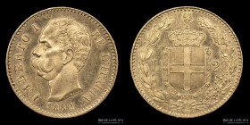 Italia. V. Umberto I. 20 Lire 1882 R. KM21