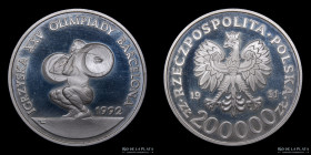 Polonia. 200.000 Slotych 1991. KMY228