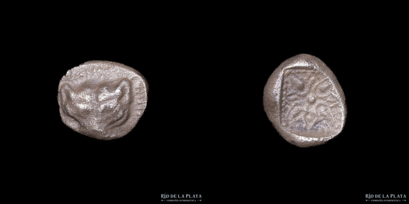 Miletos, Ionia (late 6th-early 5th century BC) Obol. Silver; 8mm; 0.78g. A: Pant...