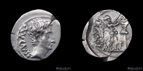 Augustus as Octavian. AR Quinarius, Emerita mint