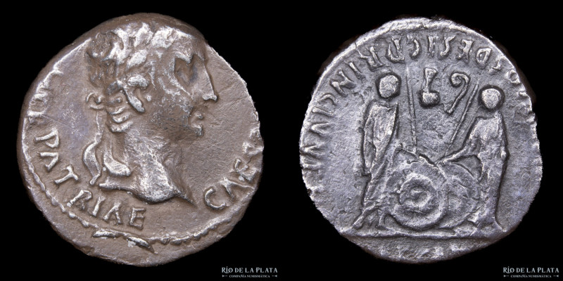 Augustus (27BC-14AD) Denarius. Lugdunum mint, struck 2BC-4AD. Silver; 18mm; 3.62...