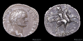 Domitian Caesar (69-81AD) AR Denarius. RIC 957