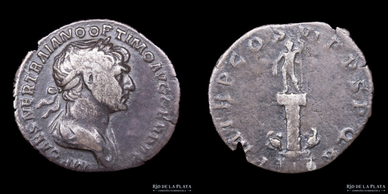 Trajan (98-117AD) Denarius. Rome mint, struck 114-115AD. Silver; 20mm; 2.99g. A:...