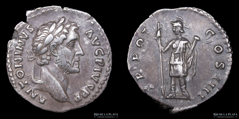 Antoninus Pius (138-161AD) Denarius, Rome mint, struck 145-161AD. Silver; 18mm; ...