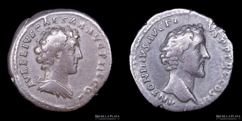 Antoninus Pius and Marcus Aurelius (140-144AD) Denarius. Rome mint, struck 140AD...