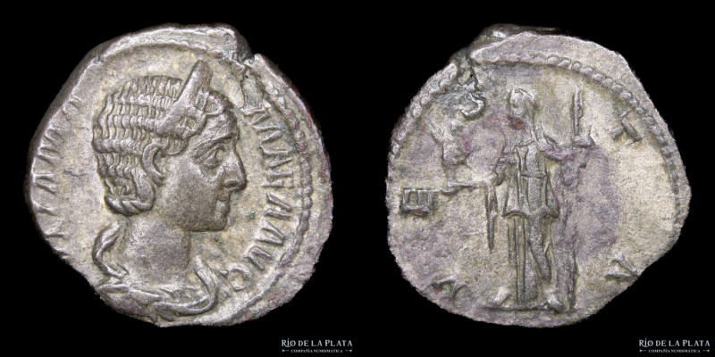 Julia Mamaea (222-235AD) Denarius, Rome mint. Silver; 19mm; 2.80g. A: IVLIA MAMA...