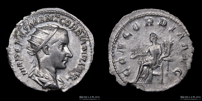 Gordian III (238-244AD) Antoninianus. Rome mint, struck 240AD. Silver; 22mm; 3.5...