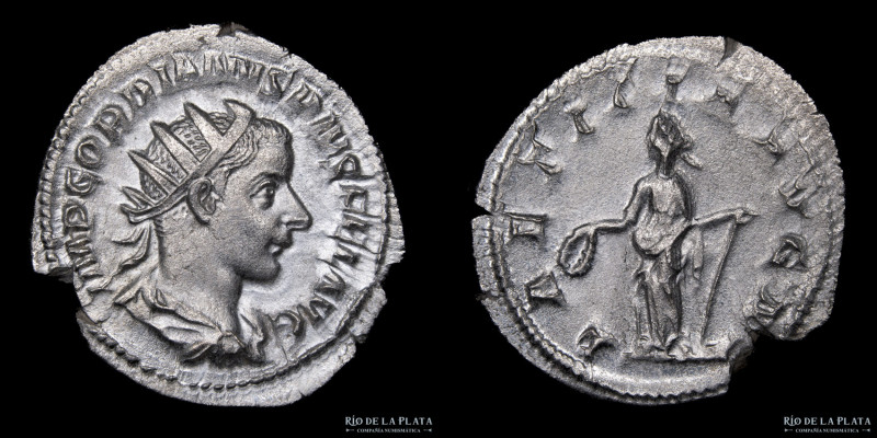 Gordian III (238-244AD) Antoninianus. Silver; 23mm; 3.82g. A: IMP GORDIANVS PIVS...