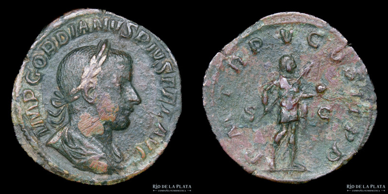 Gordian III (238-244AD) Sestertius. Rome mint, struck 242-3AD. Bronze; 32mm; 17....