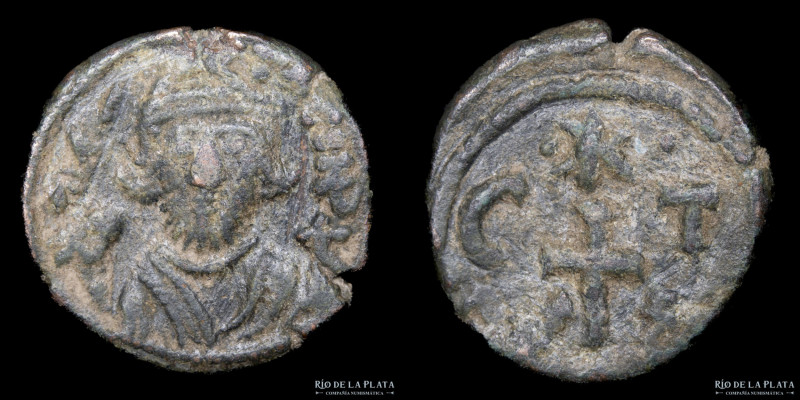 Byzantine. Constans II (641-668AD) Follis. Carthage mint, struck 652-657AD. Bron...