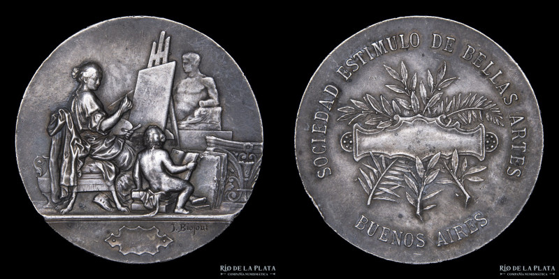 Argentina. 1890. Sociedad Estímulo de Bellas Artes. Plata; 41mm; 40.09g. Nota: P...