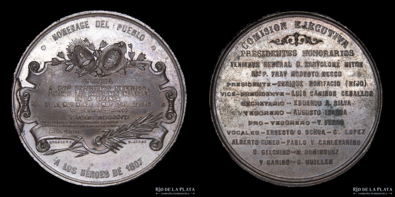 Argentina. 1896. Invasiones inglesas. Gloria a los Patricios Muertos. Homenaje d...