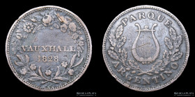 Argentina. Ficha. 1828. Parque Argentino Vauxhall. Bs As