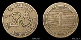 Argentina. Ficha. Valor 1. El Iguazu. El Boqueron. Pueyrredon