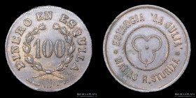 Argentina. Ficha. Esquila. Valor 100. Estancia La Julia. Matias R. Sturiza. Bs As