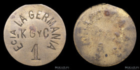 Argentina. Ficha. Esquila. Valor 1. Estancia La Germania. Gral. Pinto. Bs As
