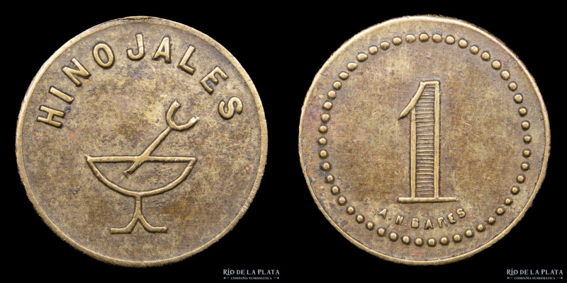 Argentina. Ficha Esquila Valor 1 (Vellón). Estancia Hinojales de Anchorena y Mer...