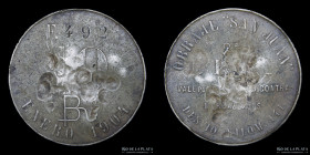 Argentina. Ficha. Forestal. 10 Pesos 1904. Obraje San Juan. Chaco