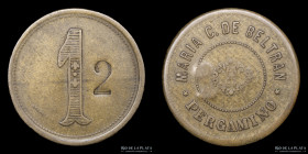 Argentina. Ficha. Valor 1. Maria C. de Beltran. Pergamino