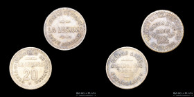 Argentina. Fichas. Lote x2. Maquinas Automaticas La Lechuza. Buenos Aires